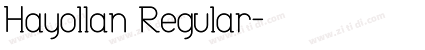 Hayollan Regular字体转换